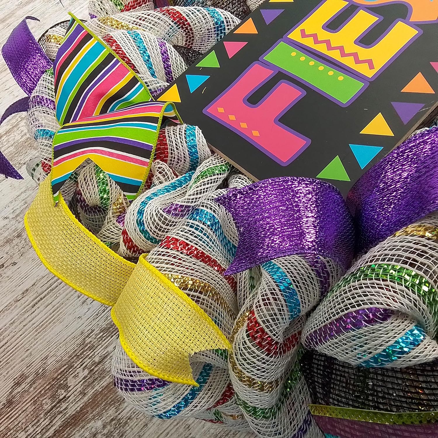 Fiesta Wreath Front Door Decor Multi Color