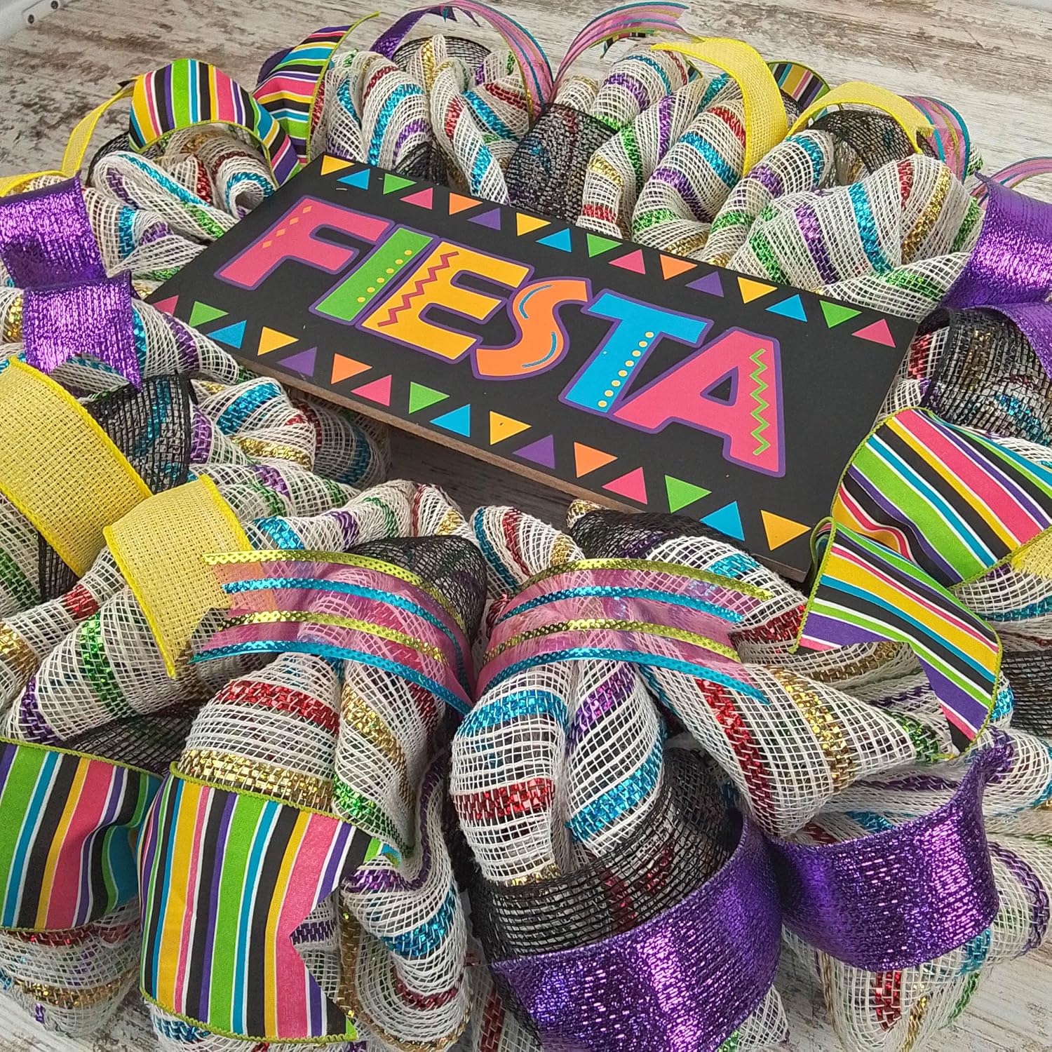 Fiesta Wreath Front Door Decor Multi Color
